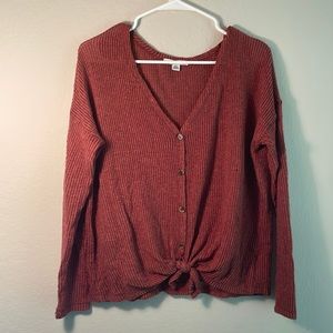 Red tied sweater from American Eagle